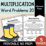 Spring Math: Multiplication Word Problems Repeated Addition | 2nd & 3rd Grade