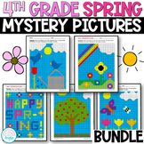 Spring Math Mystery Picture BUNDLE - 4th Grade Math Review
