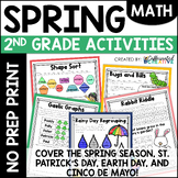 Spring Math NO PREP Printable Worksheets/Activities for 2nd Grade