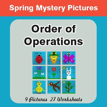 Spring Math: Order of Operations - Math Mystery Pictures