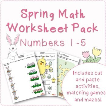 spring math worksheets preschool teaching resources tpt