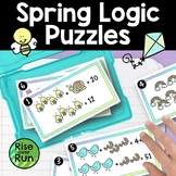 Spring Logic Puzzles and Picture Equations Math Worksheets