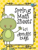 Spring Math Practice Review Sheets