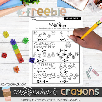 Preview of Kindergarten Spring Math Practice Sheets- FREEBIE