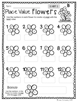 Spring Math Printables - Differentiated for 2nd Grade | TpT