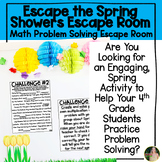 Spring Math Problem Solving Escape Room | 4th Grade