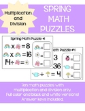 Spring Math Puzzles/Mystery Number-Multiplication/Division