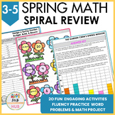 3rd 4th 5th Grade Math March Packet Review Multiplication Addition Subtraction