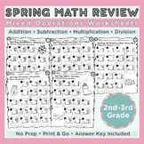 Spring Math Review Worksheets | Mixed Operations Practice | 2nd–3rd Grade Math