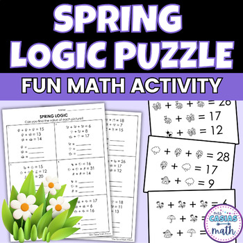 Preview of Spring Activities Middle School Math Riddles Logic Puzzles Early Finisher Fun