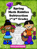 Spring Math Riddles for 1st-3rd (Subtraction)