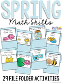 Spring Math Skills File Folder Tasks (29 Tasks Included)