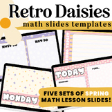 Spring Math Slides Template -Retro Daisies | Google Slides