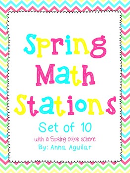 Preview of Spring Math Stations