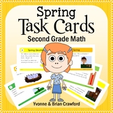 2nd Grade Spring Math Task Cards | Spiral Review for All Math Topics