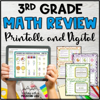 Preview of 3rd Grade Math Review Test Prep