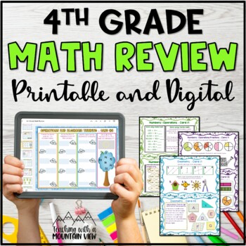 Preview of 4th Grade Math Review Test Prep