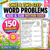 Spring Math Word Problems | One & Two Step Addition & Subtraction within 1000