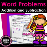 Spring Math Word Problems Worksheets Addition and Subtract