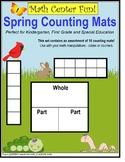 Spring Math Work Mats for Kindergarten & First Grade