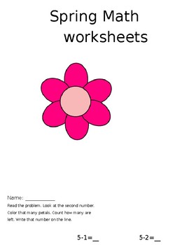 Preview of Spring Math Worksheets