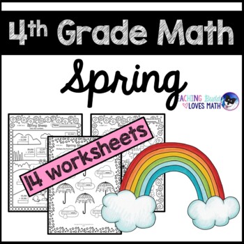 Preview of Spring Math Worksheets 4th Grade Common Core