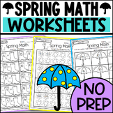 Spring Themed Math Worksheets: Addition, Subtraction, Coun