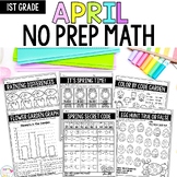 Spring Math Worksheets 1st Grade April Printables No Prep