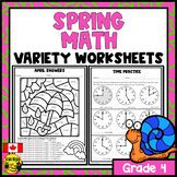 Spring Math Worksheets | Numbers to 10 000