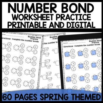 Preview of Spring Math Worksheets Number Bonds