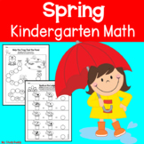Spring Math Worksheets | Kindergarten March April Activities | Spring Packet