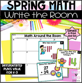 Spring Math Write the Room Review Solve the Room Task Cards Spring Math Activity
