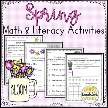 Spring Math and Literacy Activities by Dandelion Wishes | TpT