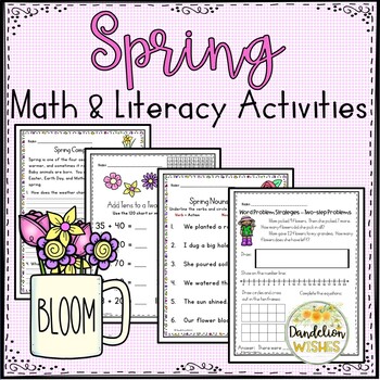 Spring Math and Literacy Activities by Dandelion Wishes | TPT