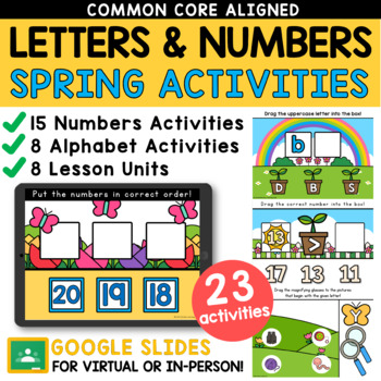Preview of Spring Math and Literacy Activities | April Morning Meeting Google Slides