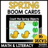 Spring Math and Literacy Bundle Boom Cards™ - April Boom Cards™