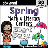 Spring Math and Literacy Centers Activities for Preschool 