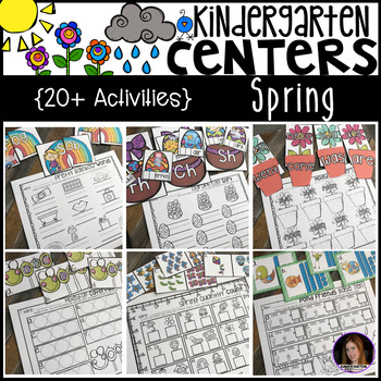 Preview of Spring Math and Literacy Centers {CCSS}