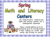 Spring Math and Literacy Centers- Kindergarten