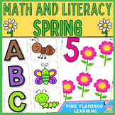 Spring Math and Literacy Centers Worksheets and Coloring p