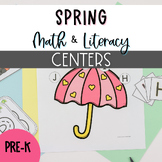 Spring Math and Literacy Centers for Preschool