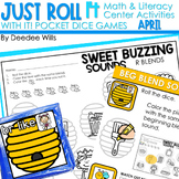 Spring and Earth Day Math and Literacy Pocket Dice Centers
