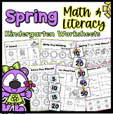 Spring Math and Literacy Worksheets Kindergarten Addition,