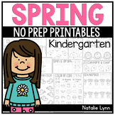 Spring Math and Literacy Worksheets Kindergarten No Prep P