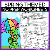 Spring Math and Literacy Worksheets | Spring Break Packet