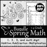 Spring Math bundle: Addition Subtraction Multiplication Wo