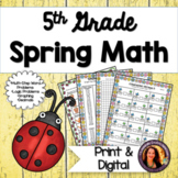 Spring Math for 5th Grade PRINT & DIGITAL