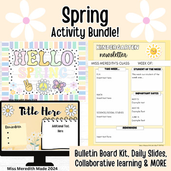 Preview of Spring | May | Activity Bundle | Newsletter, Bulletin Kit, Daily Slides & MORE