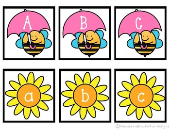Preview of Spring May Alphabet Flashcards for Centers - Games - Intervention - Handwriting