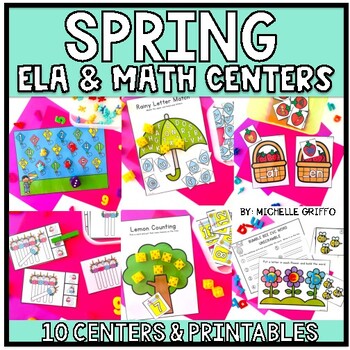 Preview of Spring May Kindergarten Centers Activities Pre-K Tk